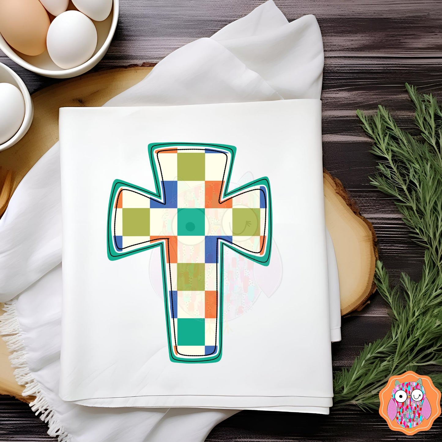 Cross Easter Kids and Adult T-Shirt | Cross Tee |Tote & Travel Bag| Tea Towel| Hand Made Pillow| Easter Gift|