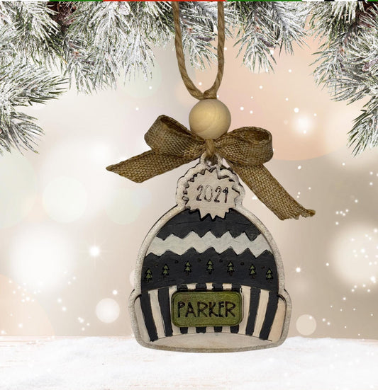 Beanie Christmas Stocking Tag Ornament | Family Gift | Christmas Ornaments | Handmade Christmas Gifts | Custom