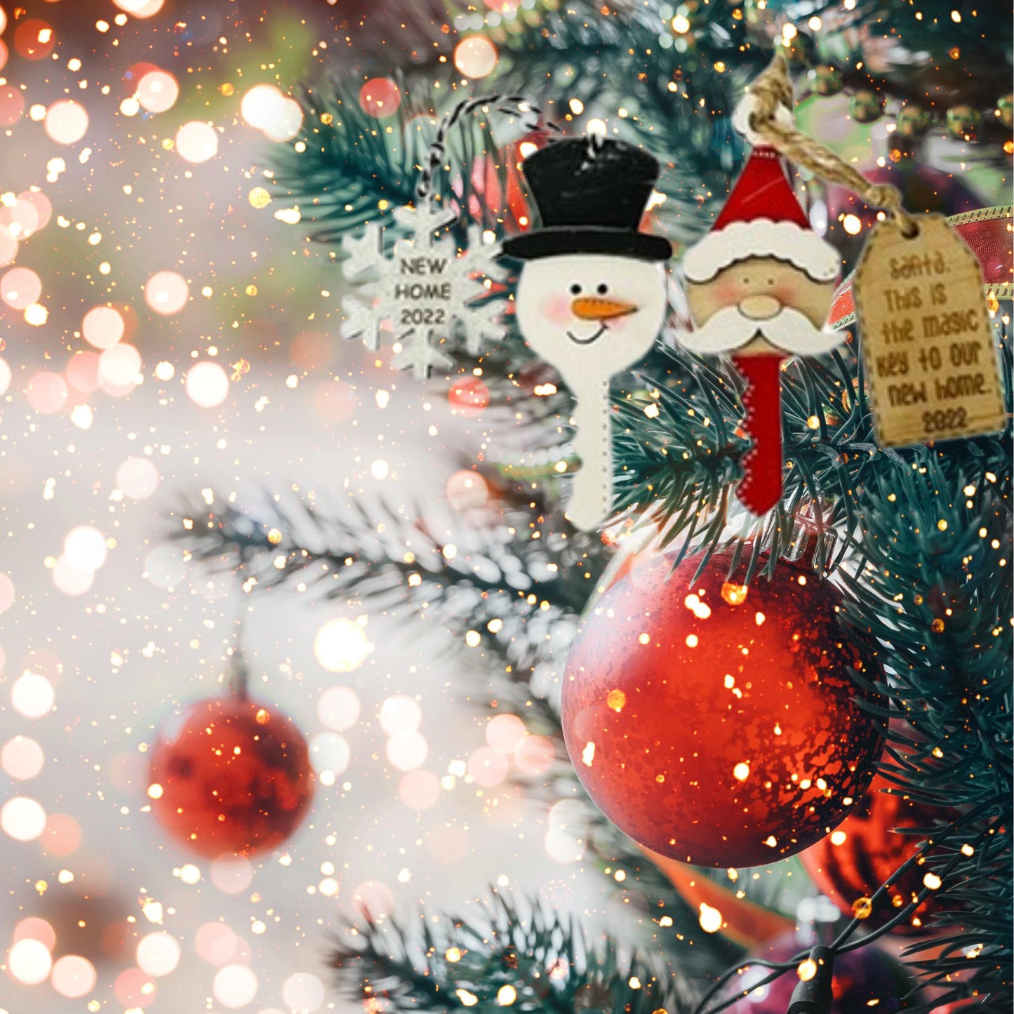 Merry Christmas Santa Key Christmas Ornament| Christmas Ornaments | Handmade Christmas Gifts | Custom