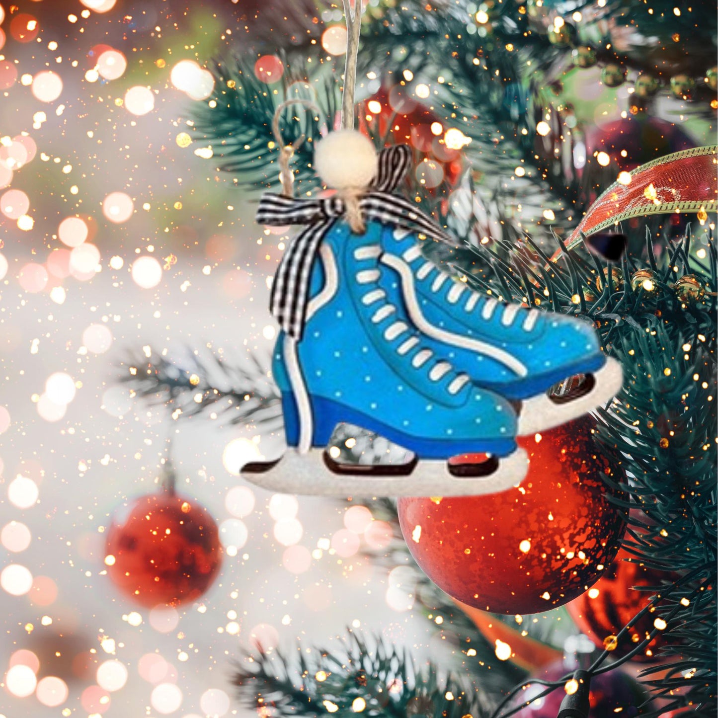 Ice Skates Christmas Ornament| Christmas Ornaments | Handmade Christmas Gifts | Custom