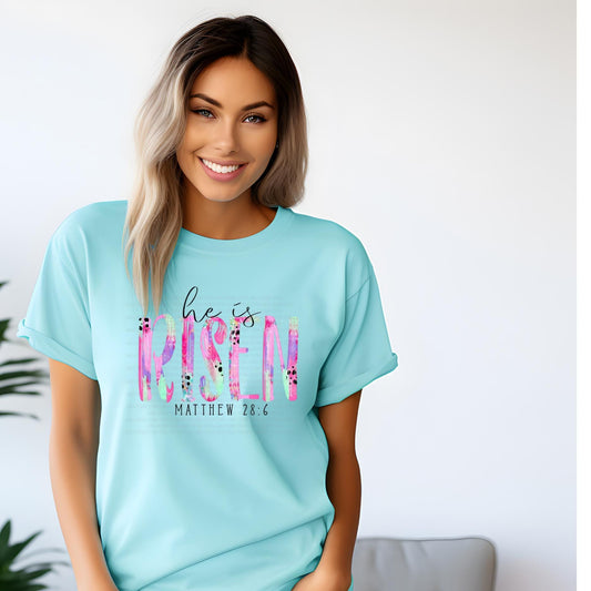 He Has Risen | Everyday Christian Graphics | Christian Shirt| Jesus Shirt Designs