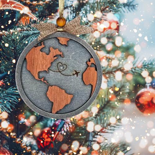 Travel Layered Christmas Ornament| Christmas Ornaments | Handmade Christmas Gifts | Custom