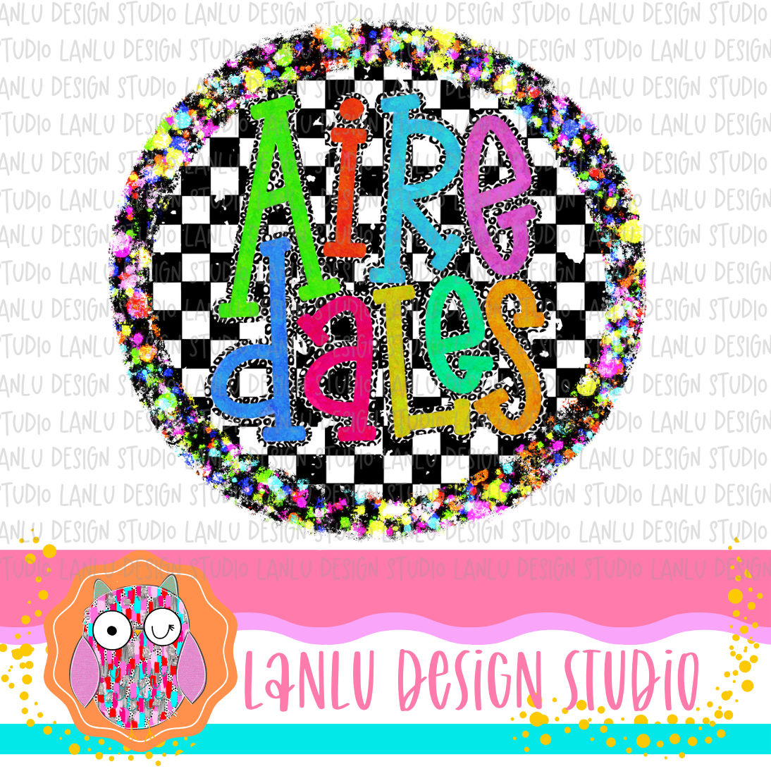 Preppy Brights Checkered Mascot PNG |Airdales