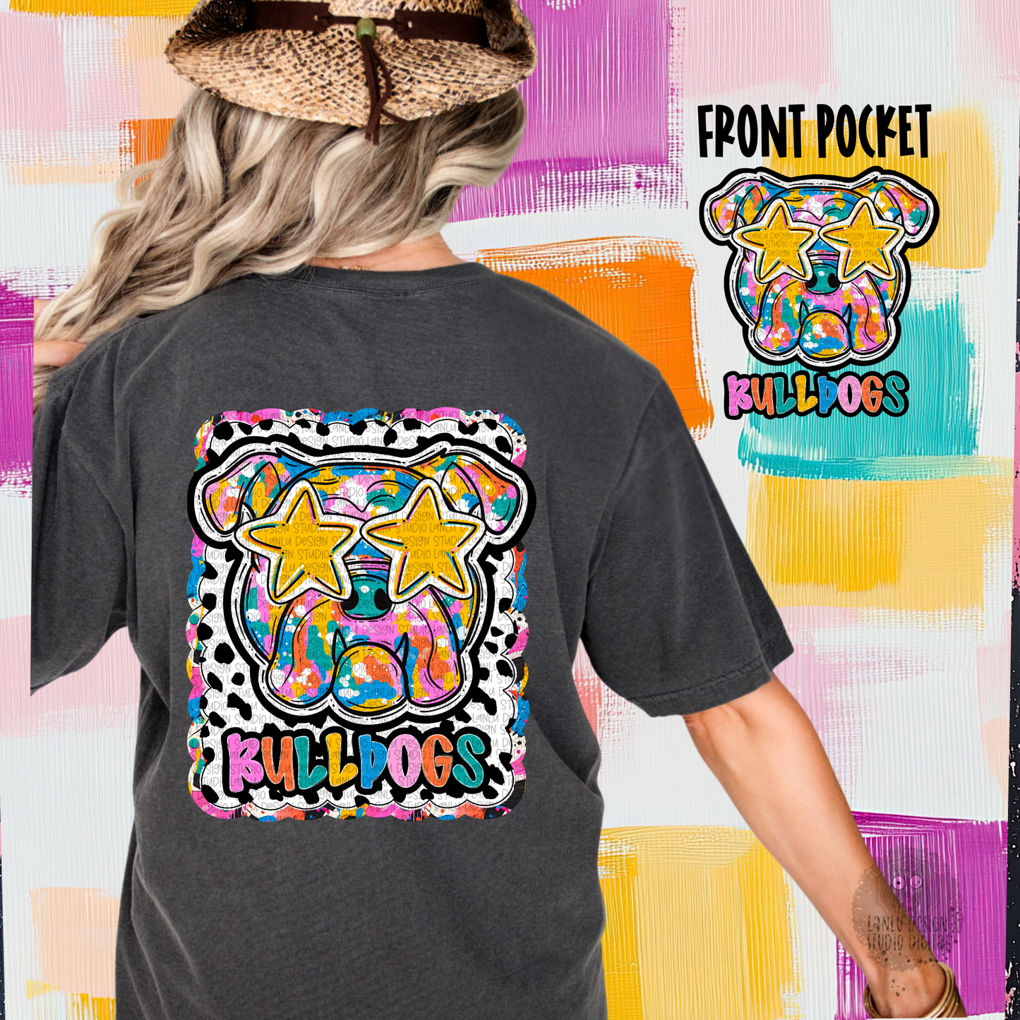 GRAFFITI DOTTY MASCOT TEE | BULLDOGS