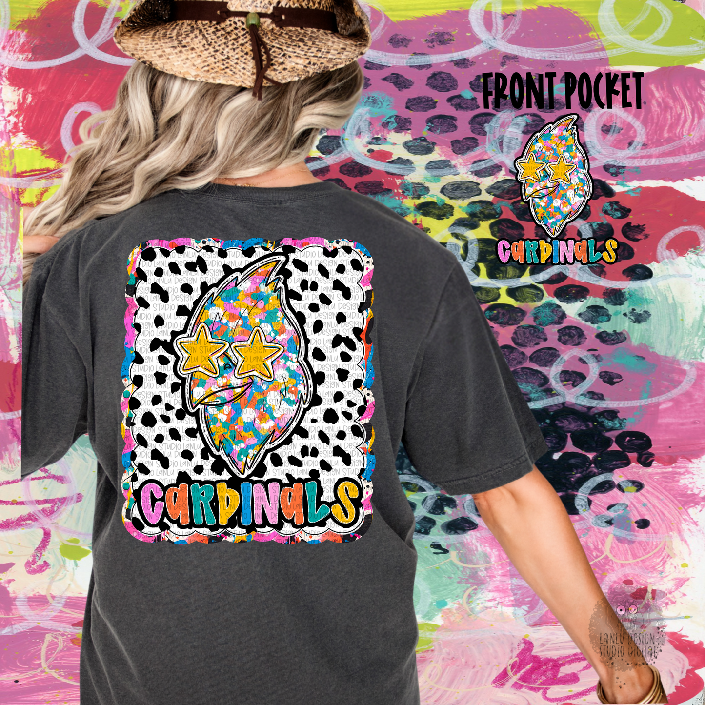 GRAFFITI DOTTY MASCOT TEE | CARDINALS