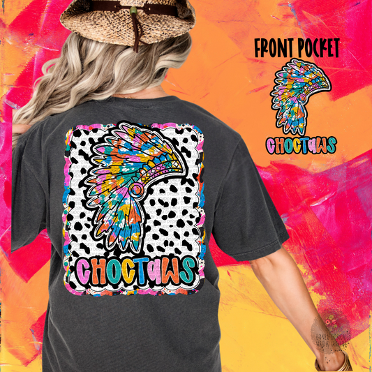 GRAFFITI DOTTY MASCOT TEE |CHOCTAWS