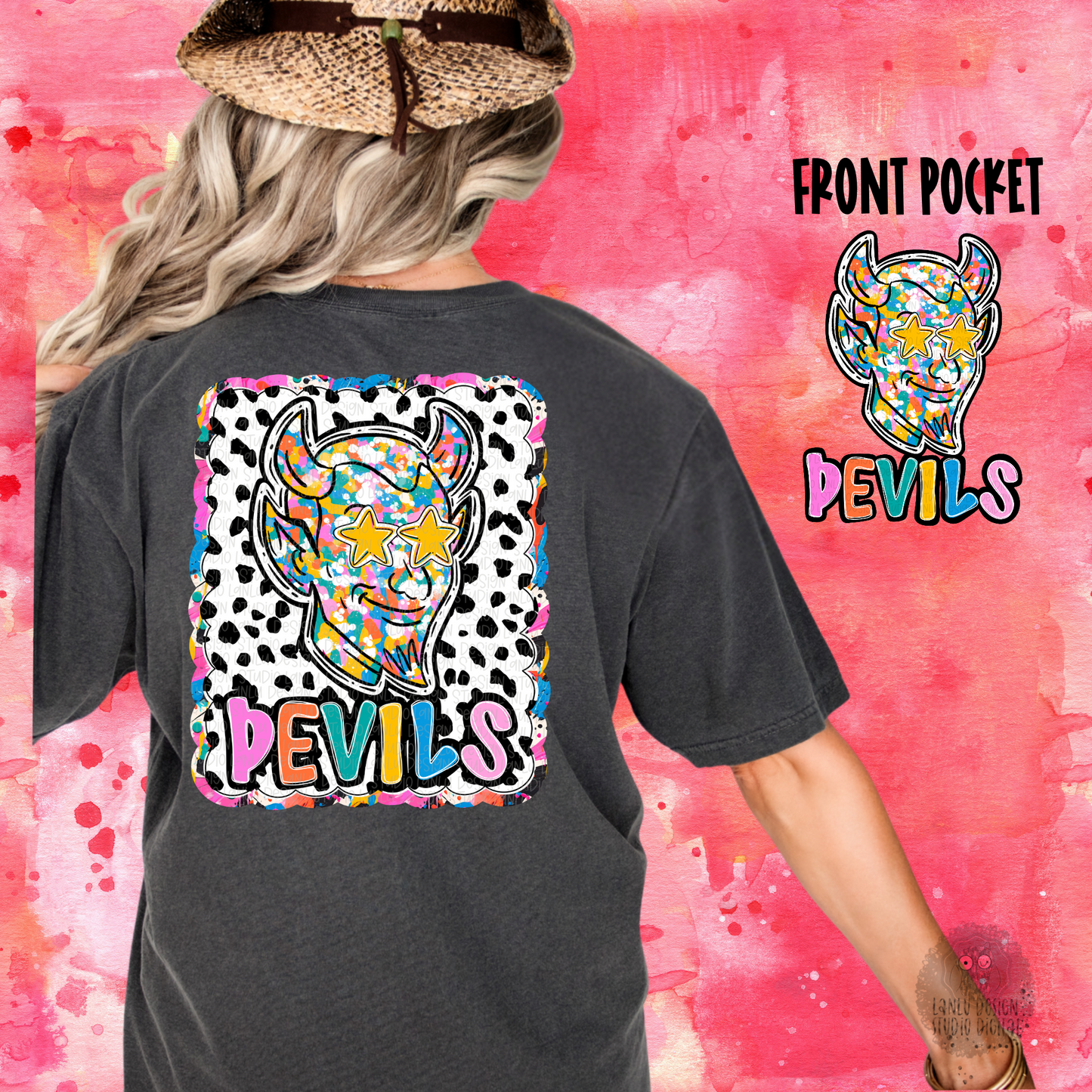 GRAFFITI DOTTY MASCOT TEE | DEVILS