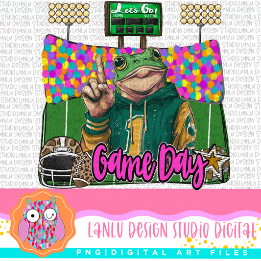 Game Day Preppy Touchdowns Stadium Mascot PNG