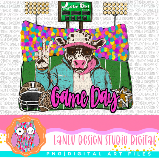 Game Day Preppy Touchdowns Stadium Mascot PNG