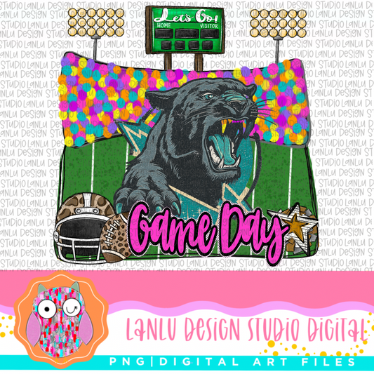 Game Day Preppy Touchdowns Stadium Mascot PNG