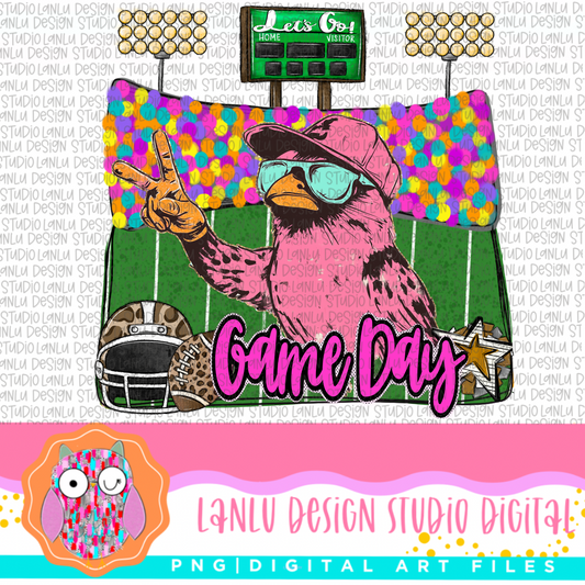 Game Day Preppy Touchdowns Stadium Mascot PNG