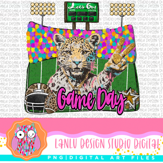 Game Day Preppy Touchdowns Stadium Mascot PNG