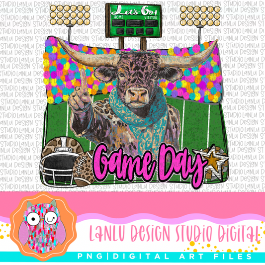 Game Day Preppy Touchdowns Stadium Mascot PNG