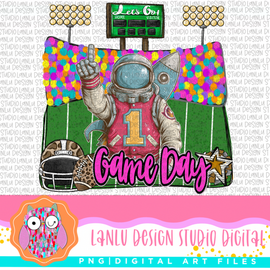 Game Day Preppy Touchdowns Stadium Mascot PNG