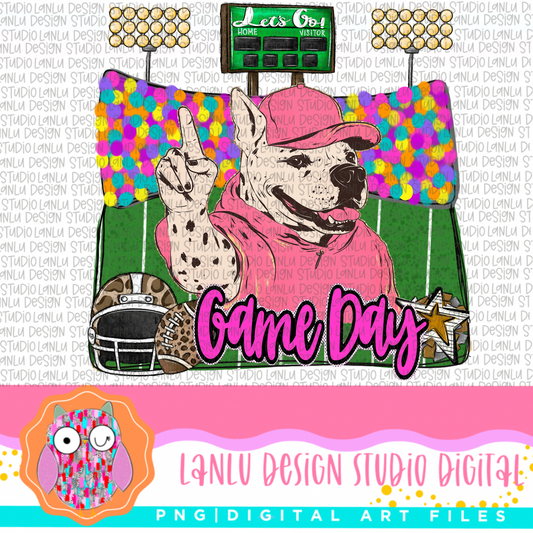 Game Day Preppy Touchdowns Stadium Mascot PNG