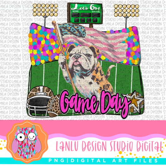Game Day Preppy Touchdowns Stadium Mascot PNG