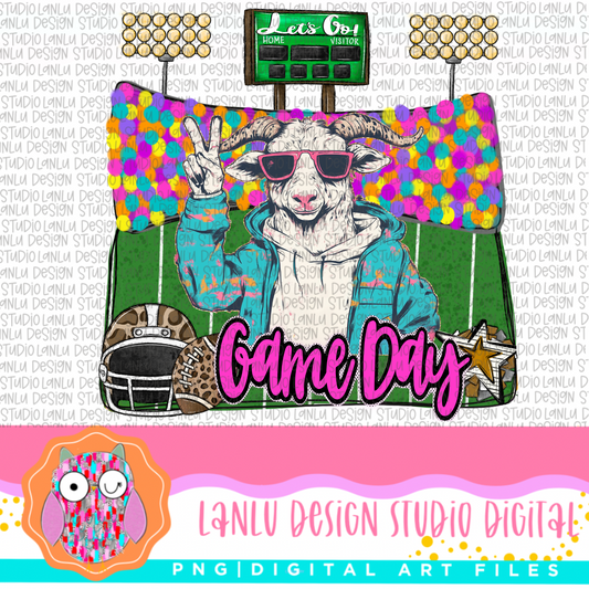Game Day Preppy Touchdowns Stadium Mascot PNG