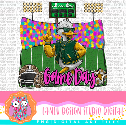 Game Day Preppy Touchdowns Stadium Mascot PNG
