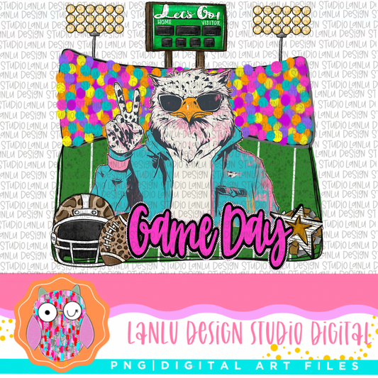Game Day Preppy Touchdowns Stadium Mascot PNG