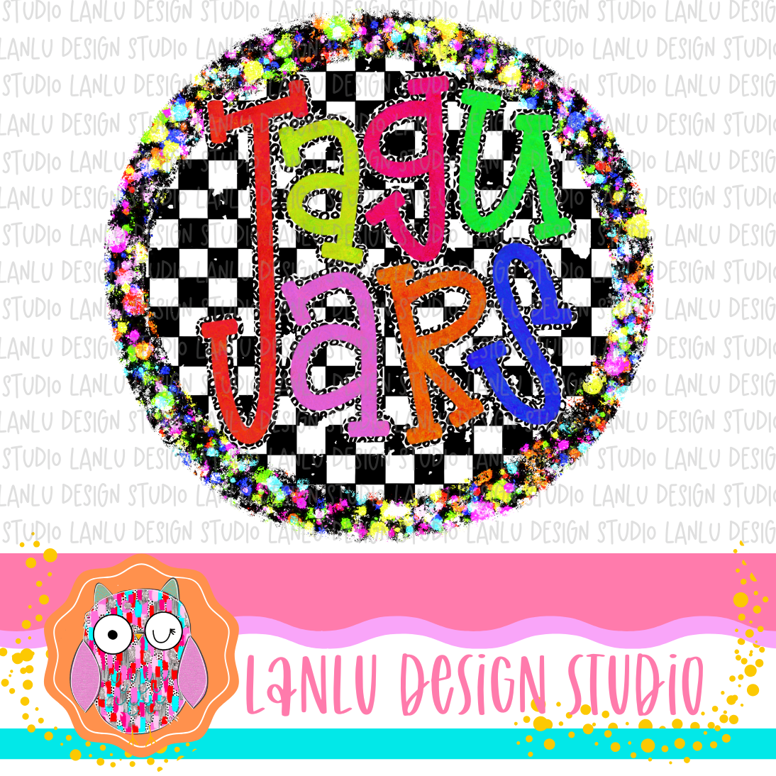 Preppy Brights Checkered Mascot PNG |Jaguars I