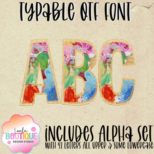 Splatter Paint OTF Typable Alpha Set