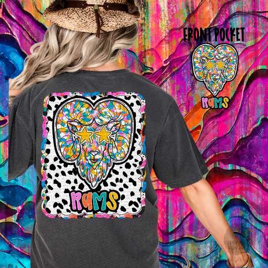 GRAFFITI DOTTY MASCOT TEE | RAMS