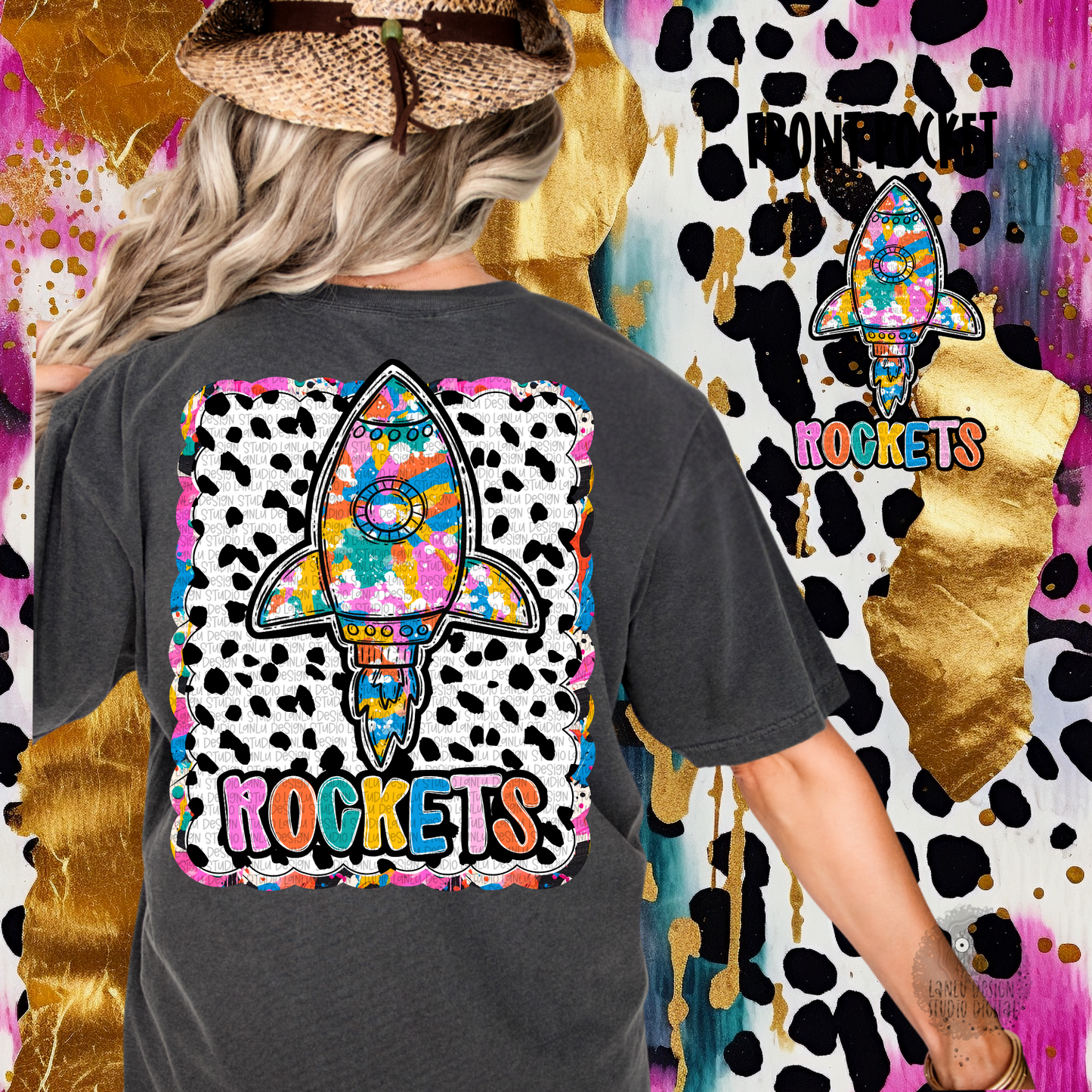 GRAFFITI DOTTY MASCOT TEE | ROCKETS