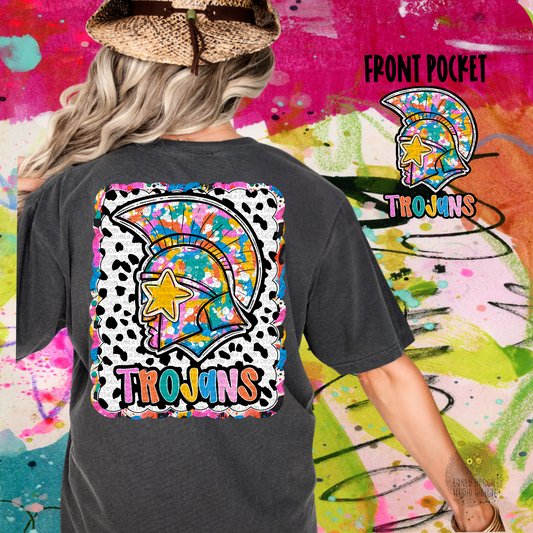 GRAFFITI DOTTY MASCOT TEE | TROJAN