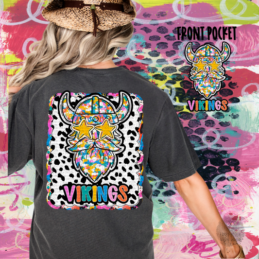 GRAFFITI DOTTY MASCOT TEE | VIKINGS
