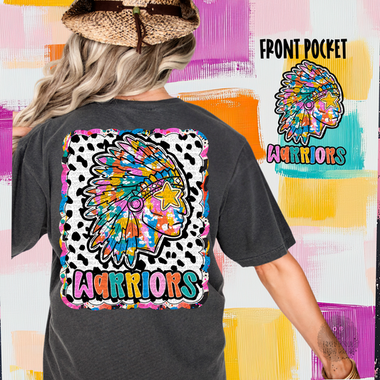 GRAFFITI DOTTY MASCOT TEE | WARRIORS