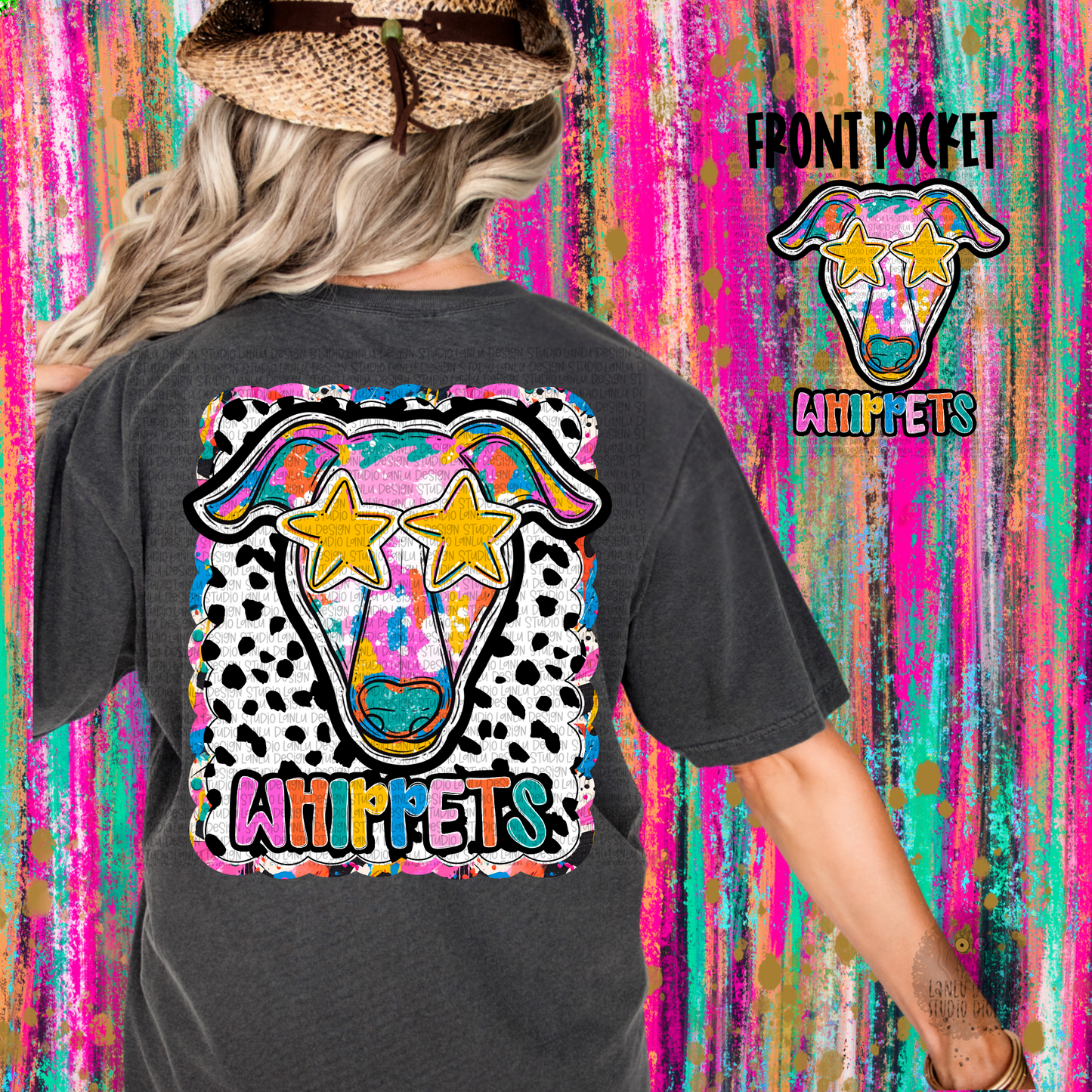 GRAFFITI DOTTY MASCOT TEE | WHIPPETS