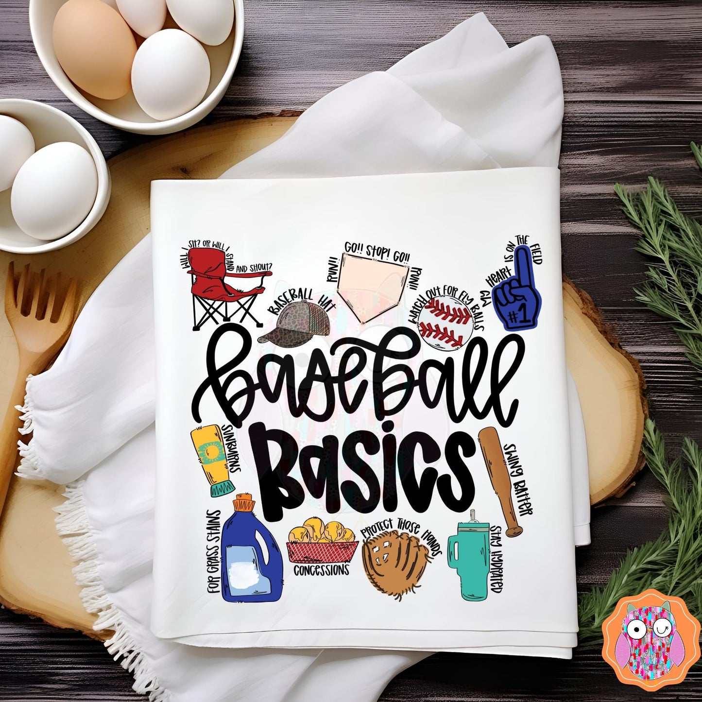Baseball Basics Kids and Adult Shirt | ]Baseball Tee |Tote & Travel Bag| Tea Towel| Pillow| Baseball Gift|