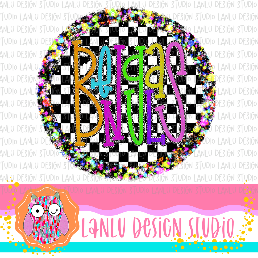 Preppy Brights Checkered Mascot PNG |Bengals I