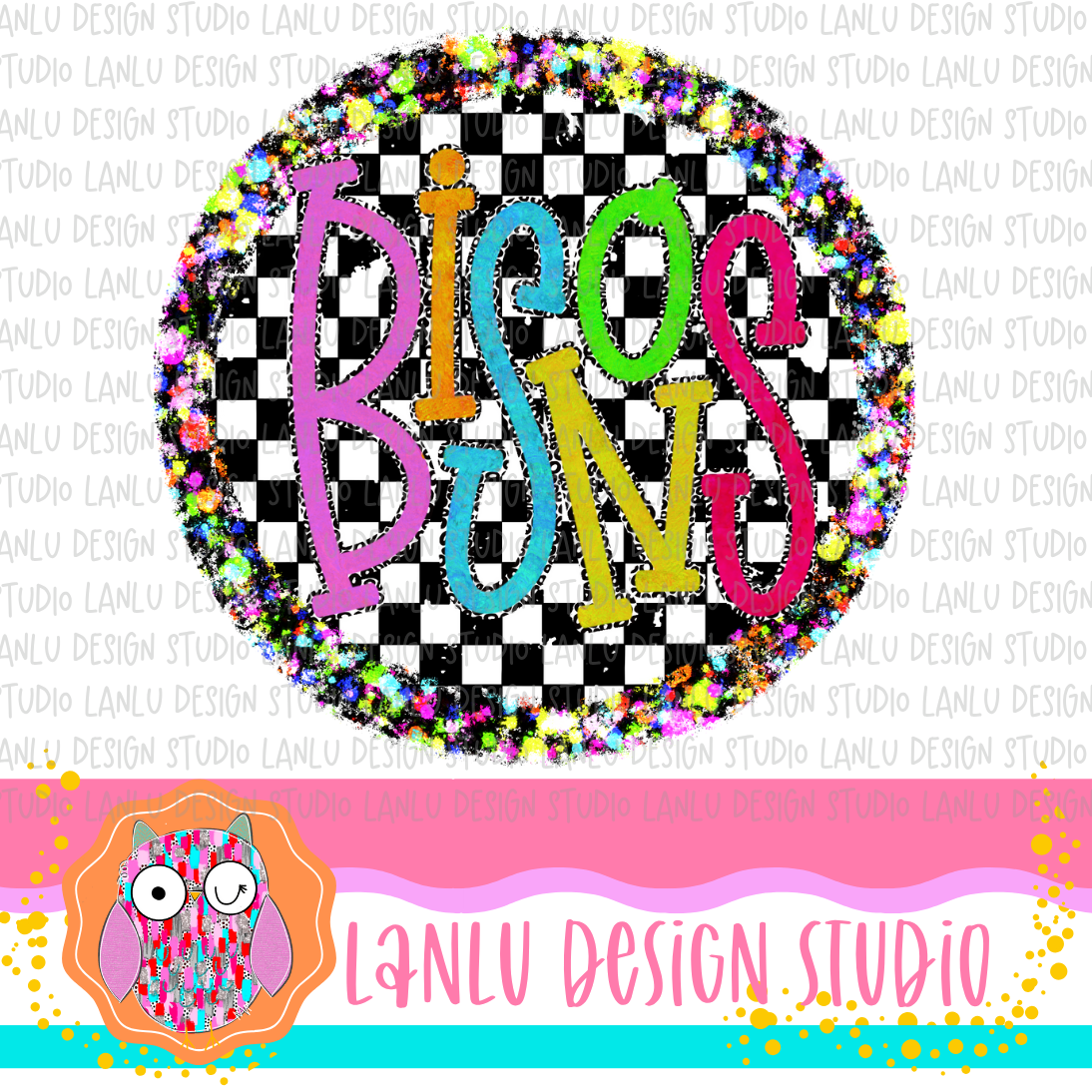 Preppy Brights Checkered Mascot PNG | BisonsI