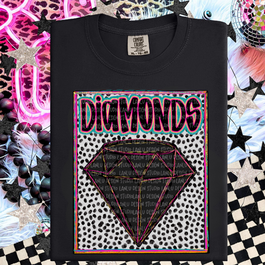 BLACK DIAMONDS PREPPY MASCOT PORTRAIT TEE | TEAM SPIRIT| GAME DAY (Copy)