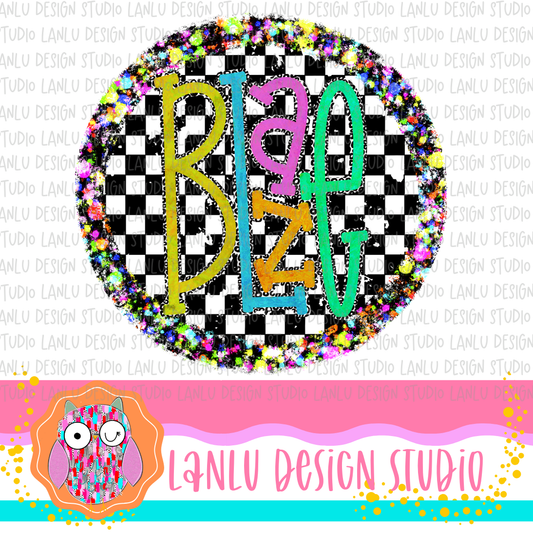 Preppy Brights Checkered Mascot PNG |Blaze