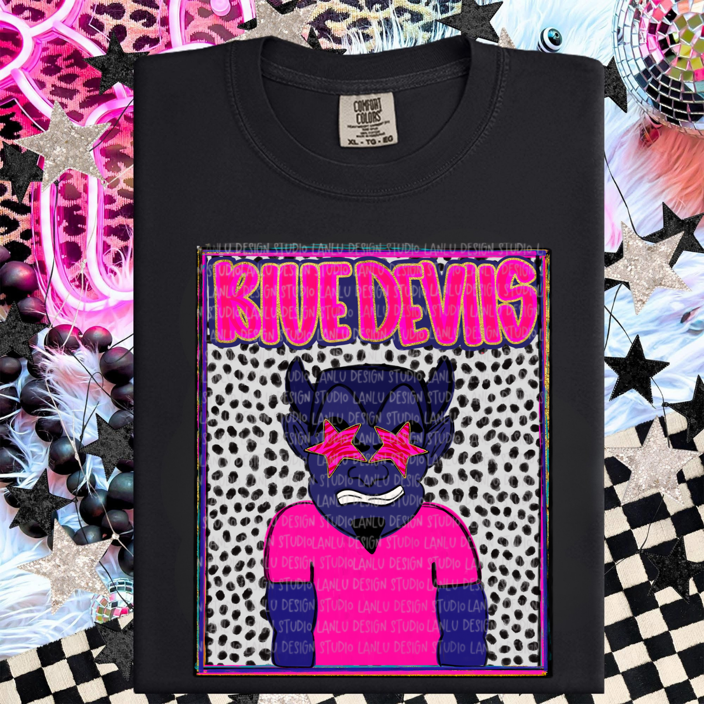 BLUE DEVILS II PREPPY MASCOT PORTRAIT TEE | TEAM SPIRIT| GAME DAY