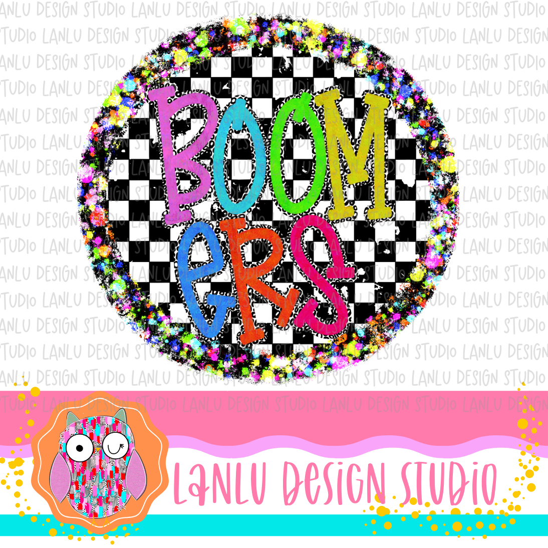 Preppy Brights Checkered Mascot PNG | BoomersI