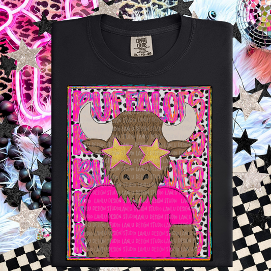 BUFFALOES PREPPY MASCOT PORTRAIT TEE | TEAM SPIRIT| GAME DAY