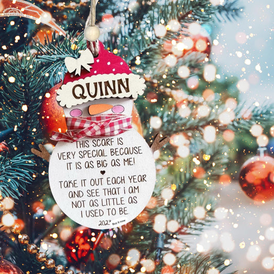 Hand painted Layered Snowman Growth Ribbon Christmas Ornament| Christmas Ornaments | Handmade Christmas Gifts | Custom