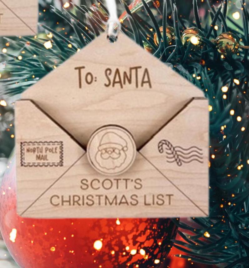 Envelope for santa Christmas Ornament| Christmas Ornaments | Handmade Christmas Gifts | Custom