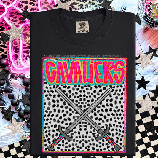 CAVALIERS II PREPPY MASCOT PORTARAIT TEE | TEAM SPIRIT| GAME DAY