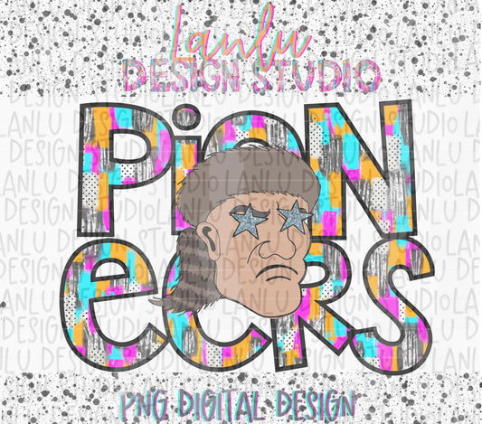 Preppy Paint Stroke Star Eyes Mascot PNG |Pioneers