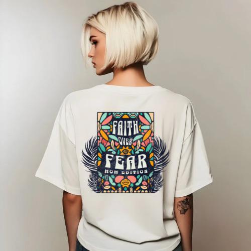 Faith Over Fear Mom Edition | Everyday Christian Graphics | Christian Shirt| Jesus Shirt Designs
