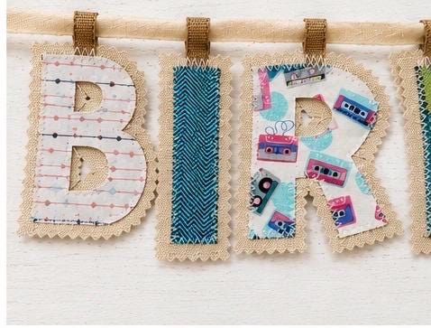 Fabric Happy Birthday Banner | Reusable Birthday Garland | Neutral Birthday Decor | Personalized Birthday Banner | First Birthday Party Deco