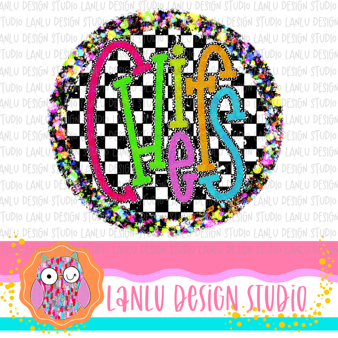 Preppy Brights Checkered Mascot PNG | Chiefs