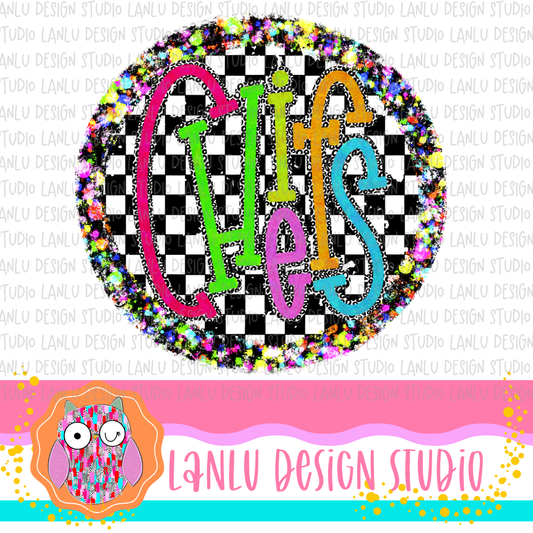 Preppy Brights Checkered Mascot PNG | Chiefs