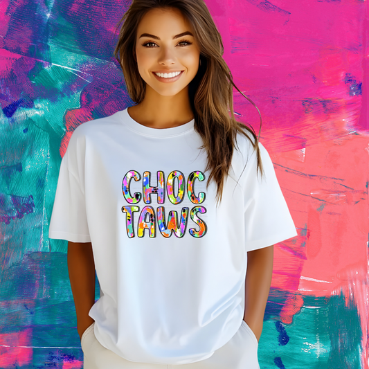 ABSTRACT PAINT MASCOT TEE | CHOCTAWS