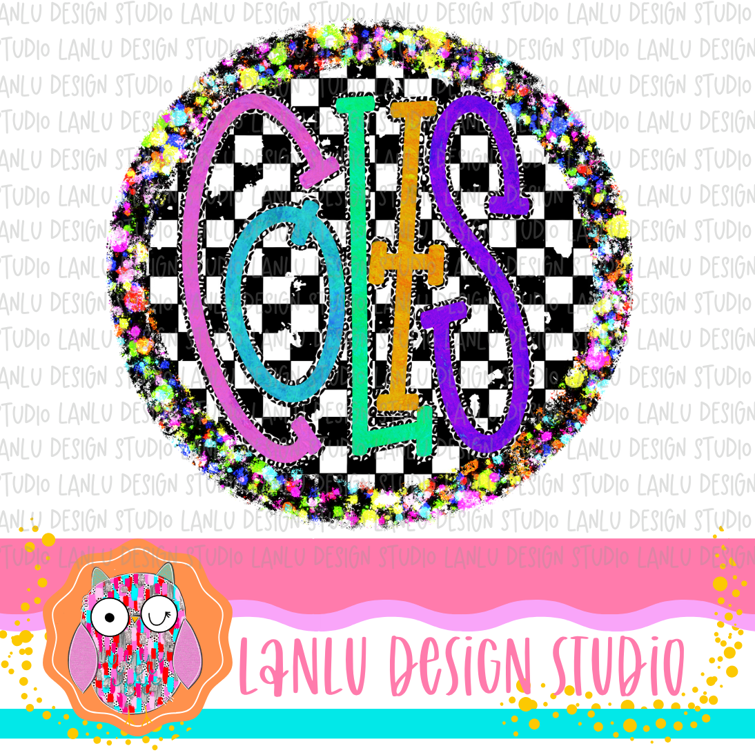 Preppy Brights Checkered Mascot PNG |Colts