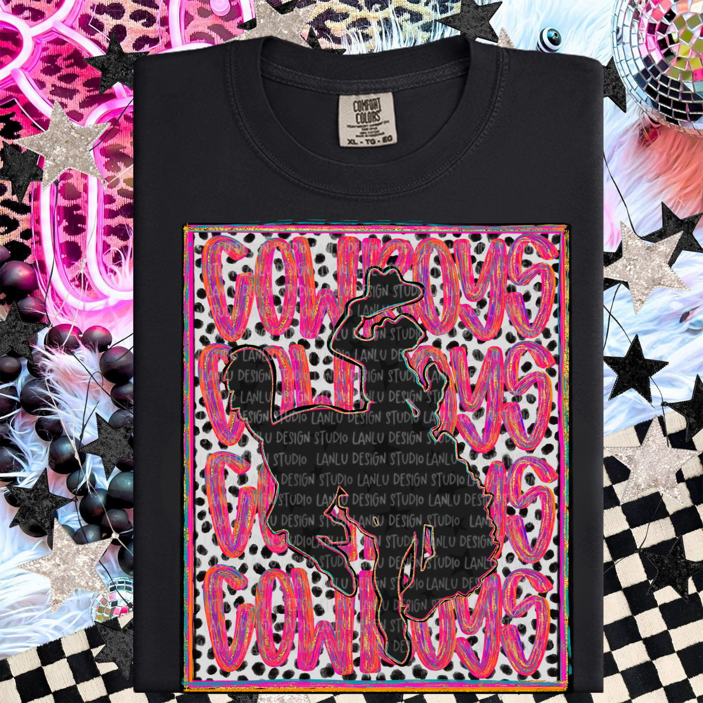 COWBOYS  PREPPY MASCOT PORTRAIT TEE | TEAM SPIRIT| GAME DAY